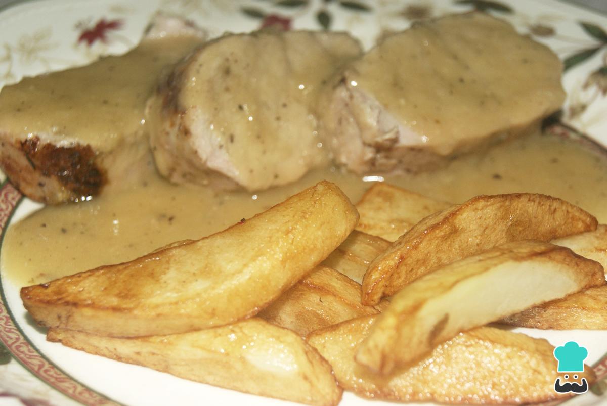 Receta de Solomillo de cerdo al horno en salsa