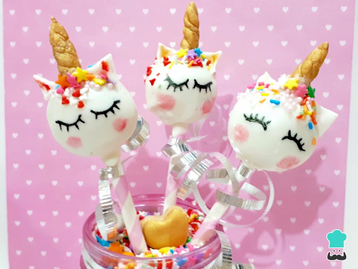 Receta de Cake pops de unicornio