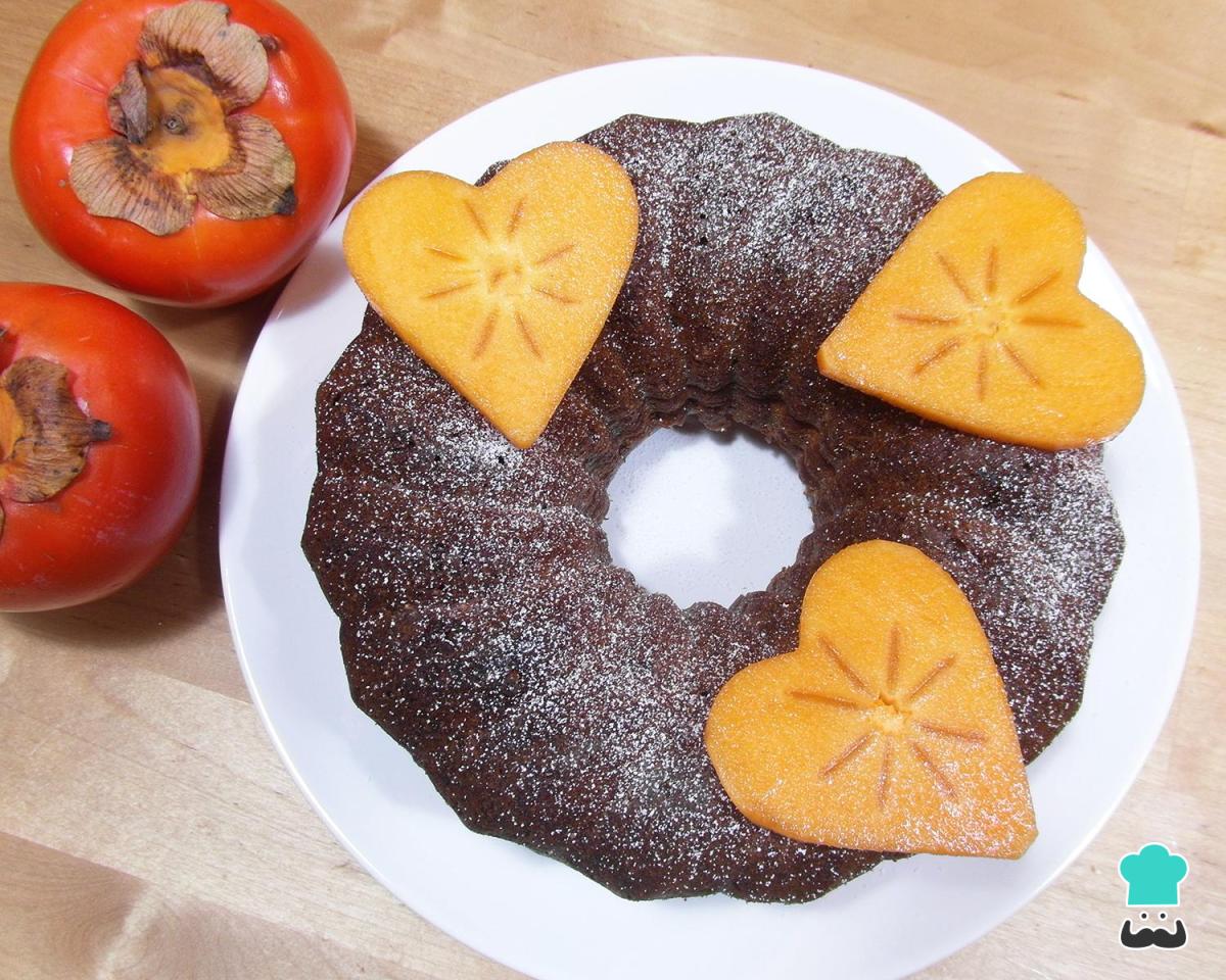 Receta de Bizcocho de caqui con nueces