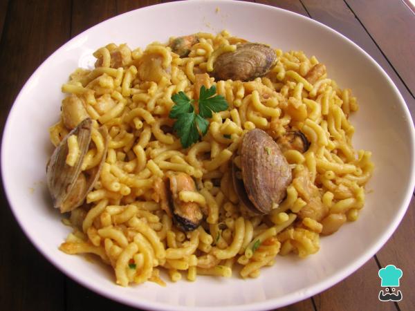 Receta de Fideos a la marinera