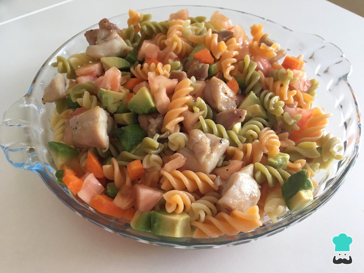 Receta de Ensalada con pasta y pollo
