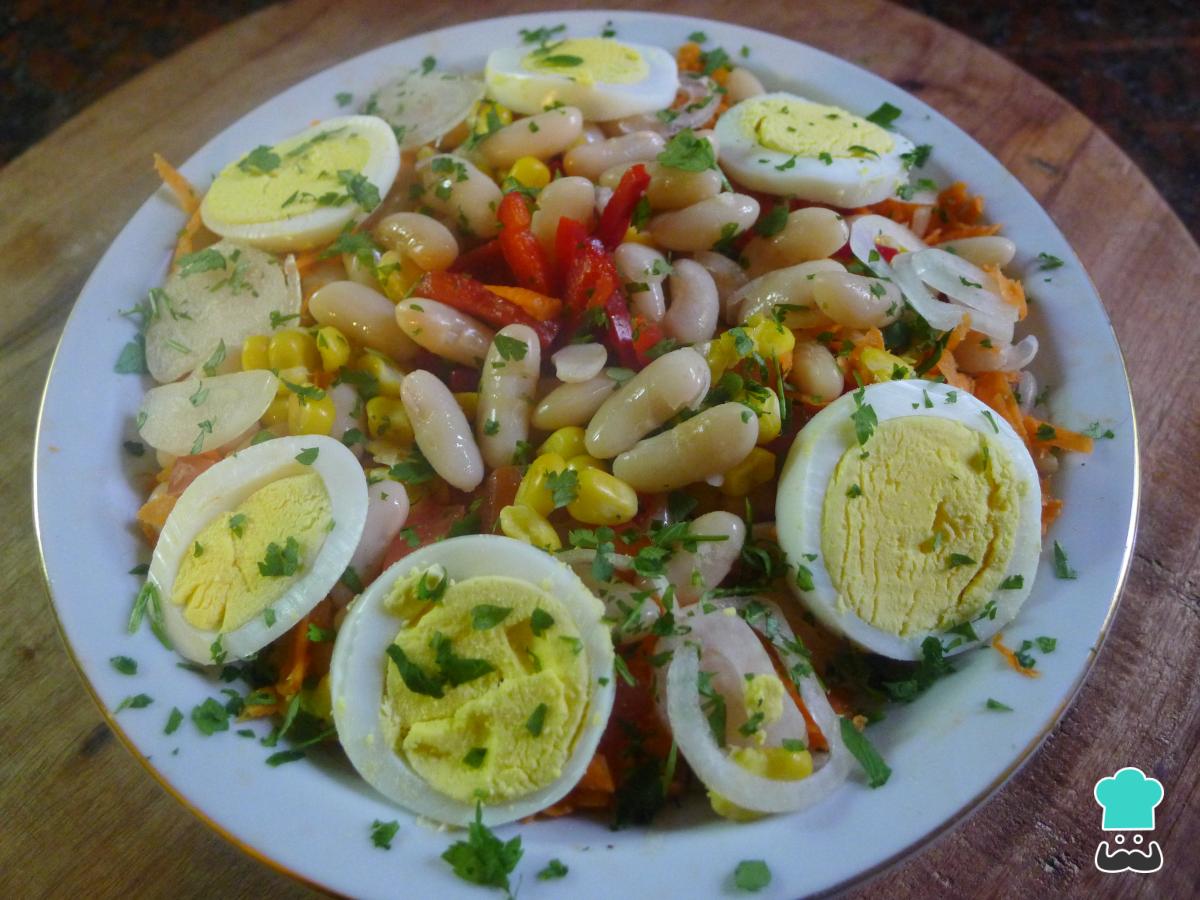 Receta de Ensalada fresca de judías blancas