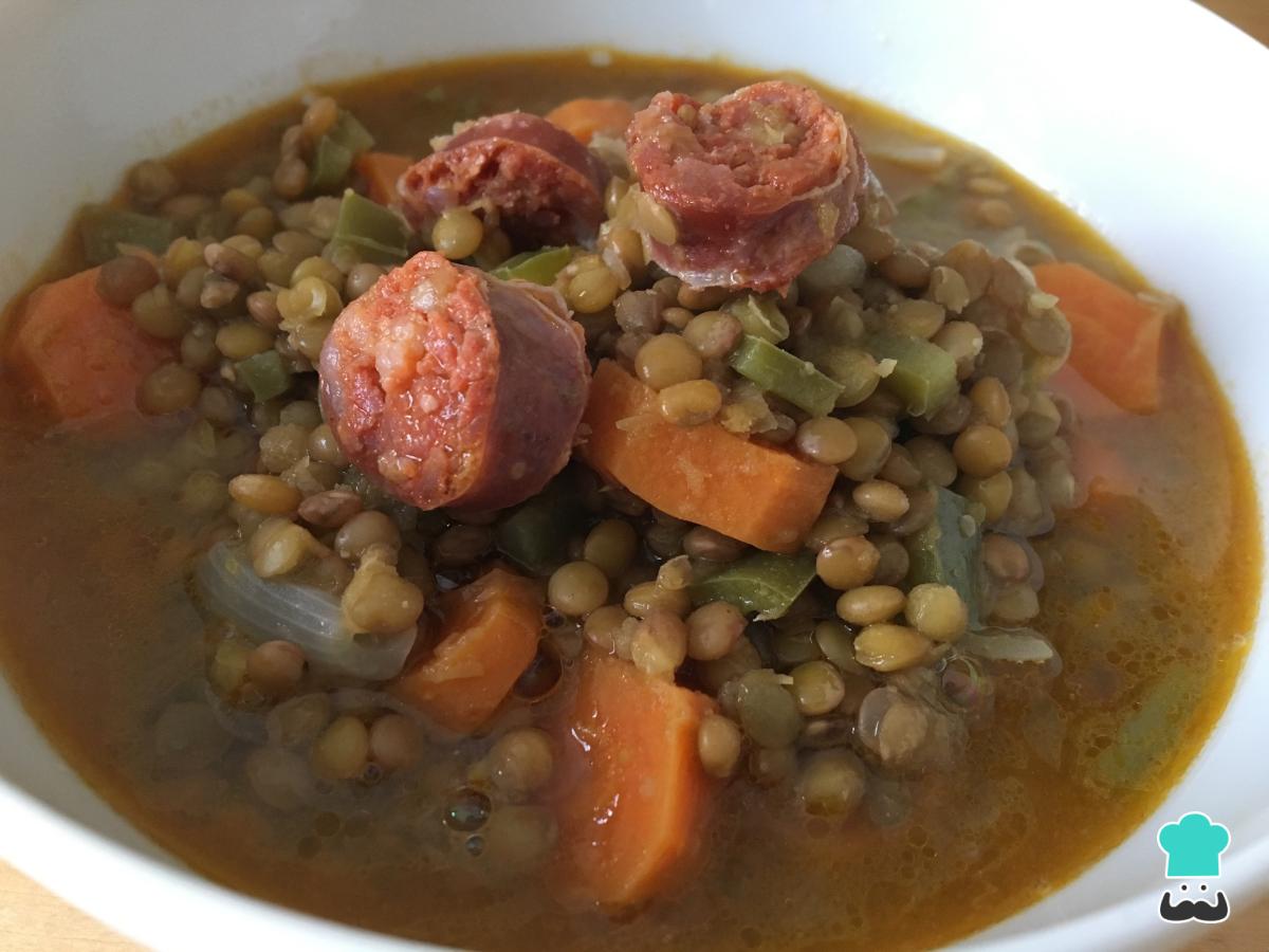 Receta de Lentejas con chorizo fáciles
