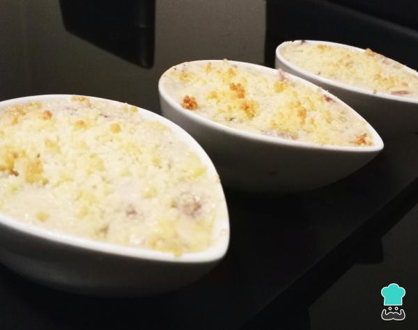 Receta de Machas a la parmesana con crema