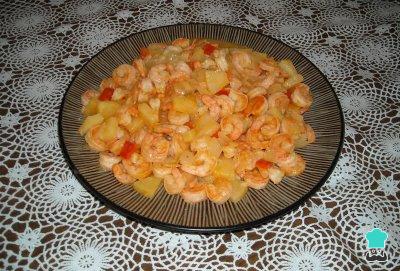 Receta de Camarones en Piña