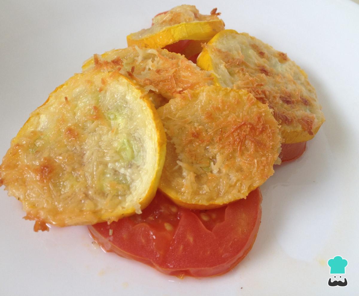 Receta de Calabacín al horno con queso y tomate