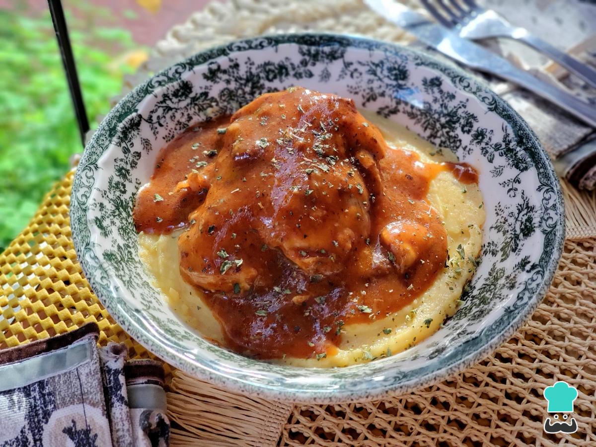 Receta de Puré de papas con pollo