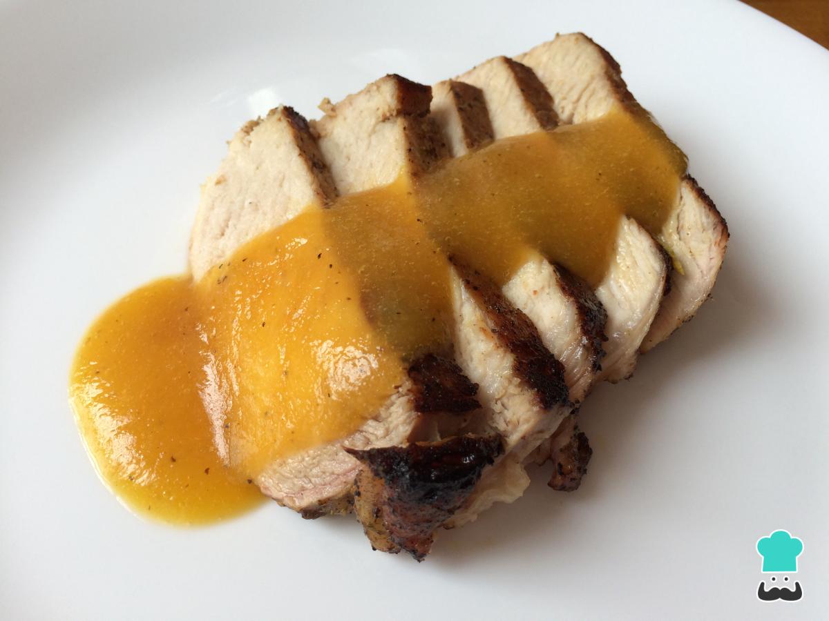 Receta de Lomo de cerdo en salsa de durazno