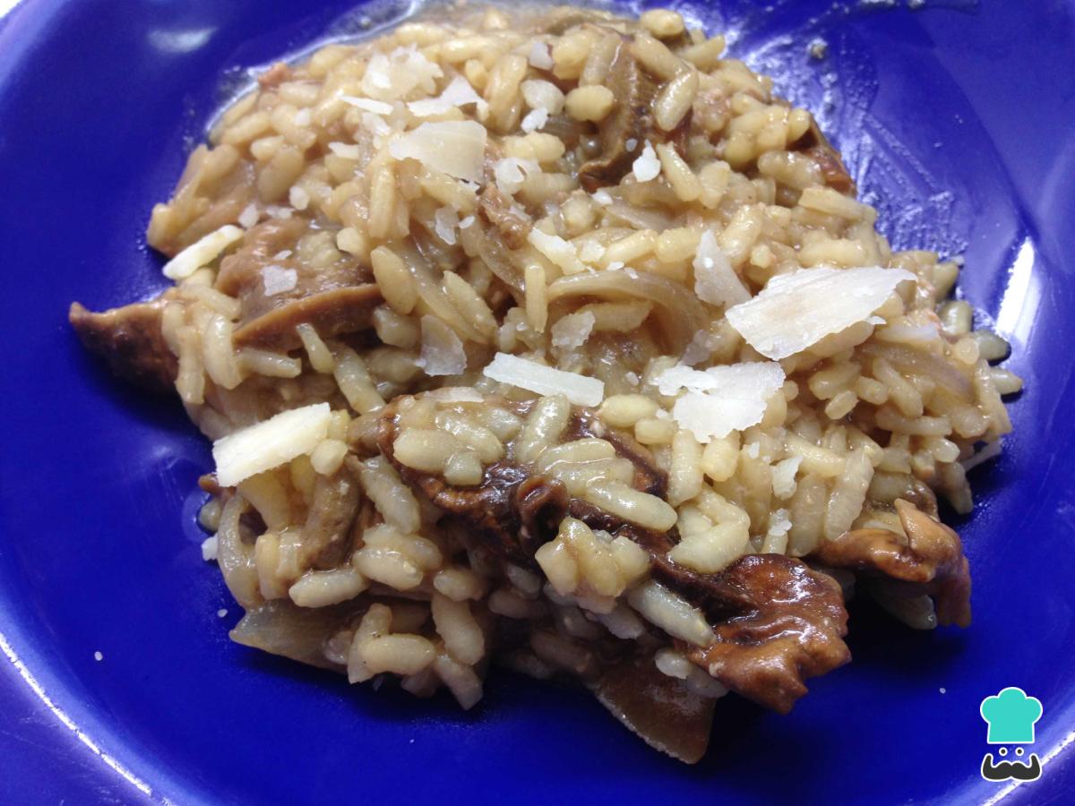 Receta de Arroz con setas y foie