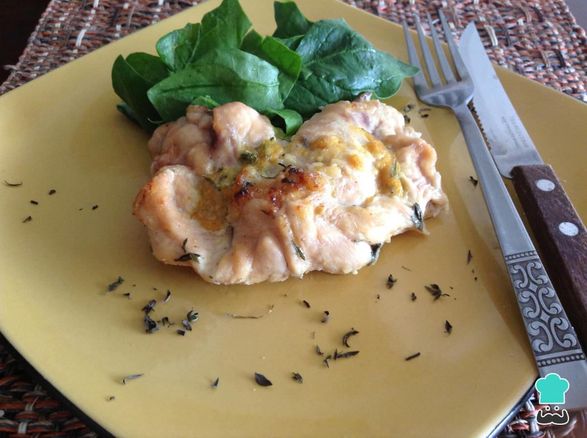 Receta de Pechuga de pollo al horno con vino blanco