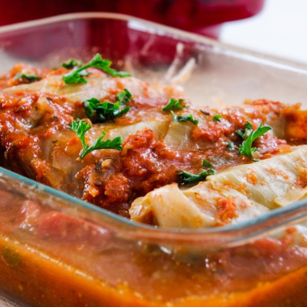 Repollo relleno con carne