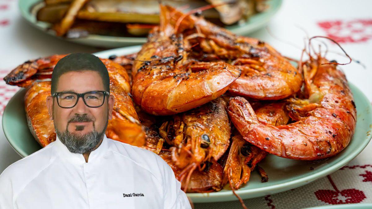 Dani García, chef: “Las gambas a la plancha no llevan aceite, ajo ni limón; se cocinan en su jugo y tapadas con papel de aluminio”