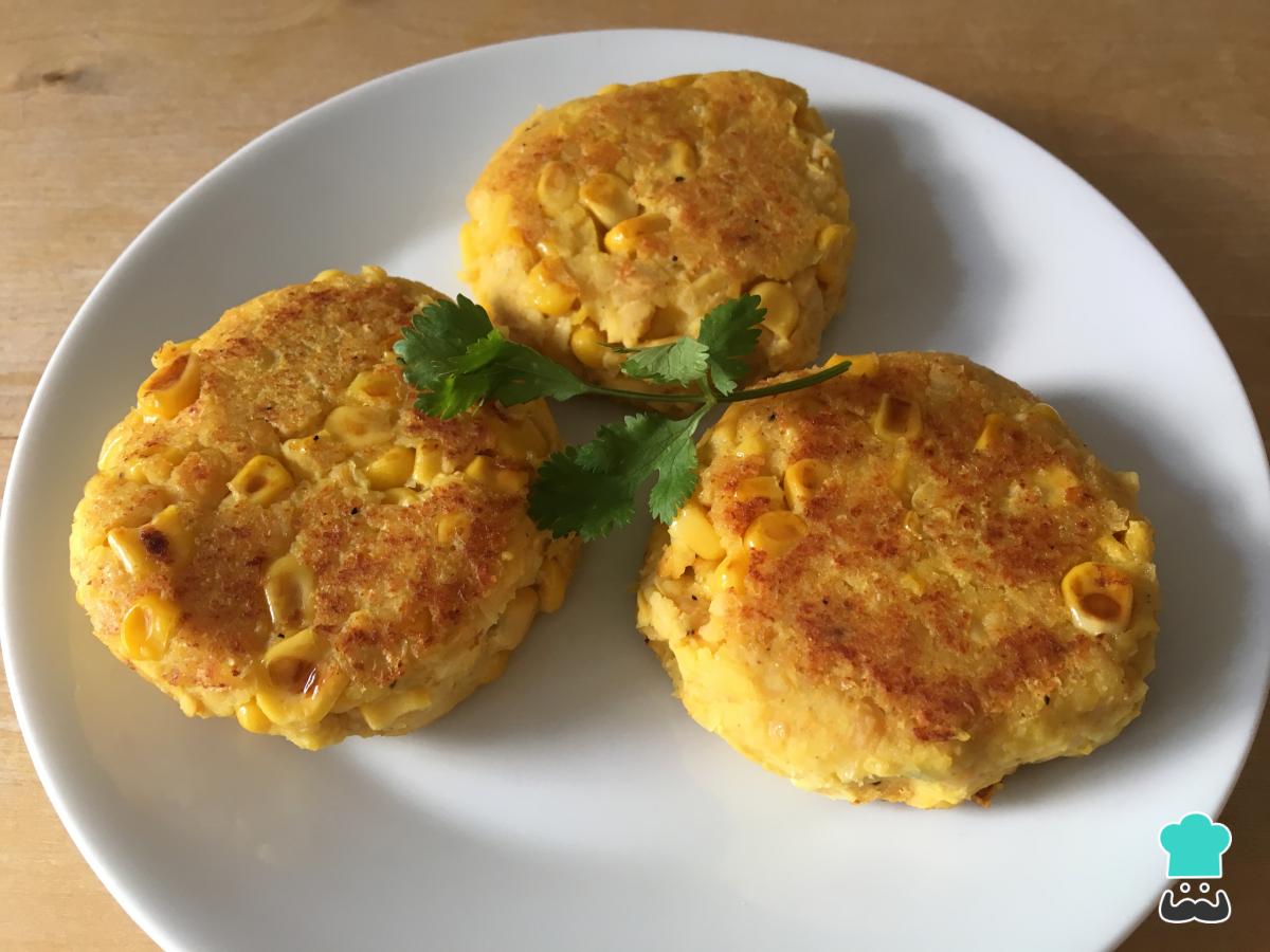 Receta de Hamburguesas de maíz y garbanzos