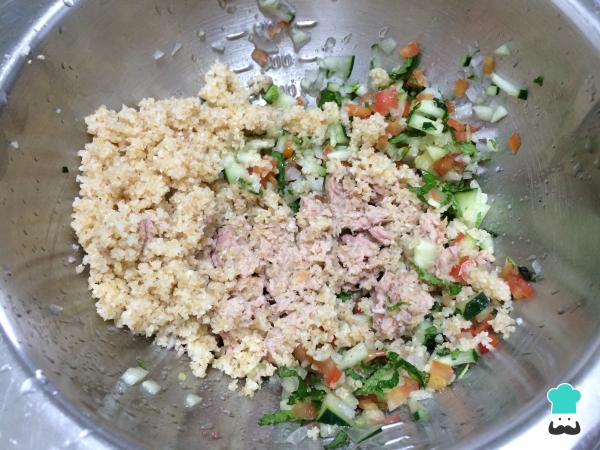 Receta de Ensalada con trigo americano y atún - Paso 4