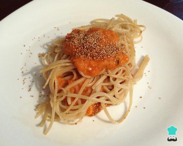 Receta de Pasta con salsa de tomate y amaranto