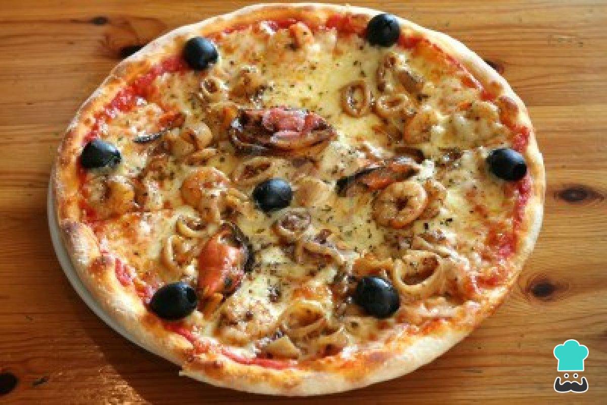 Receta de Pizza de mariscos