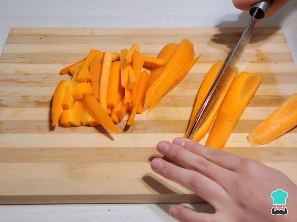 Receta de Arroz tres delicias con verduras - Paso 1