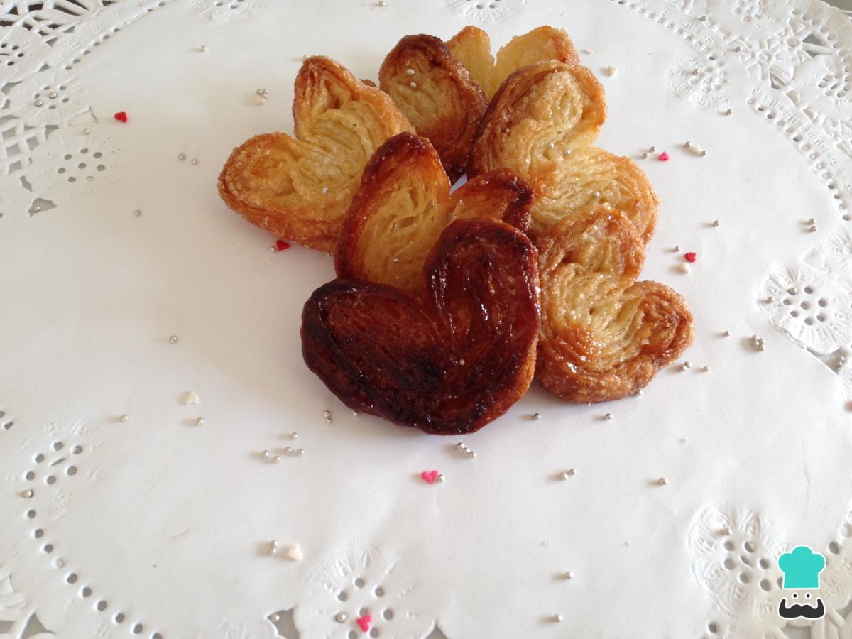 Receta de Palmeritas caramelizadas de hojaldre