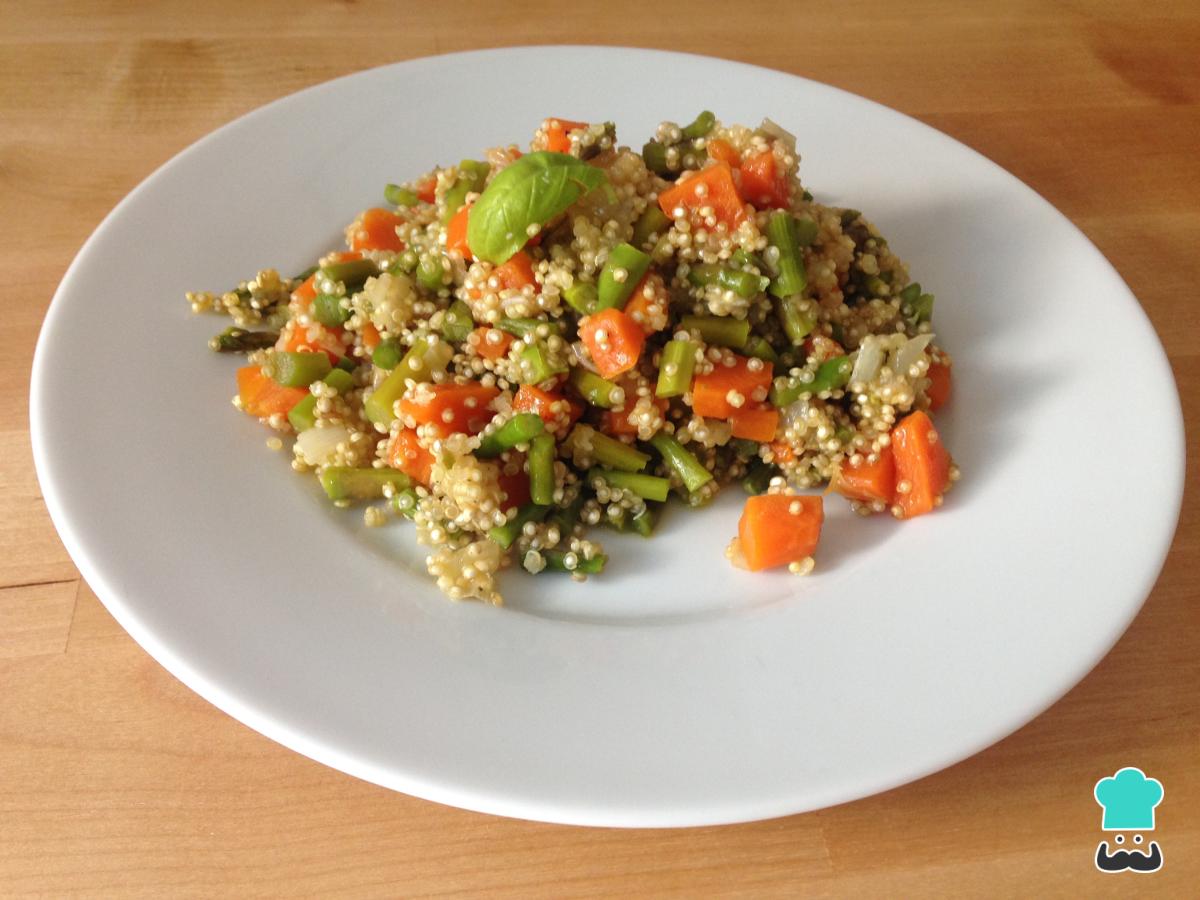 Receta de Quinoa con espárragos