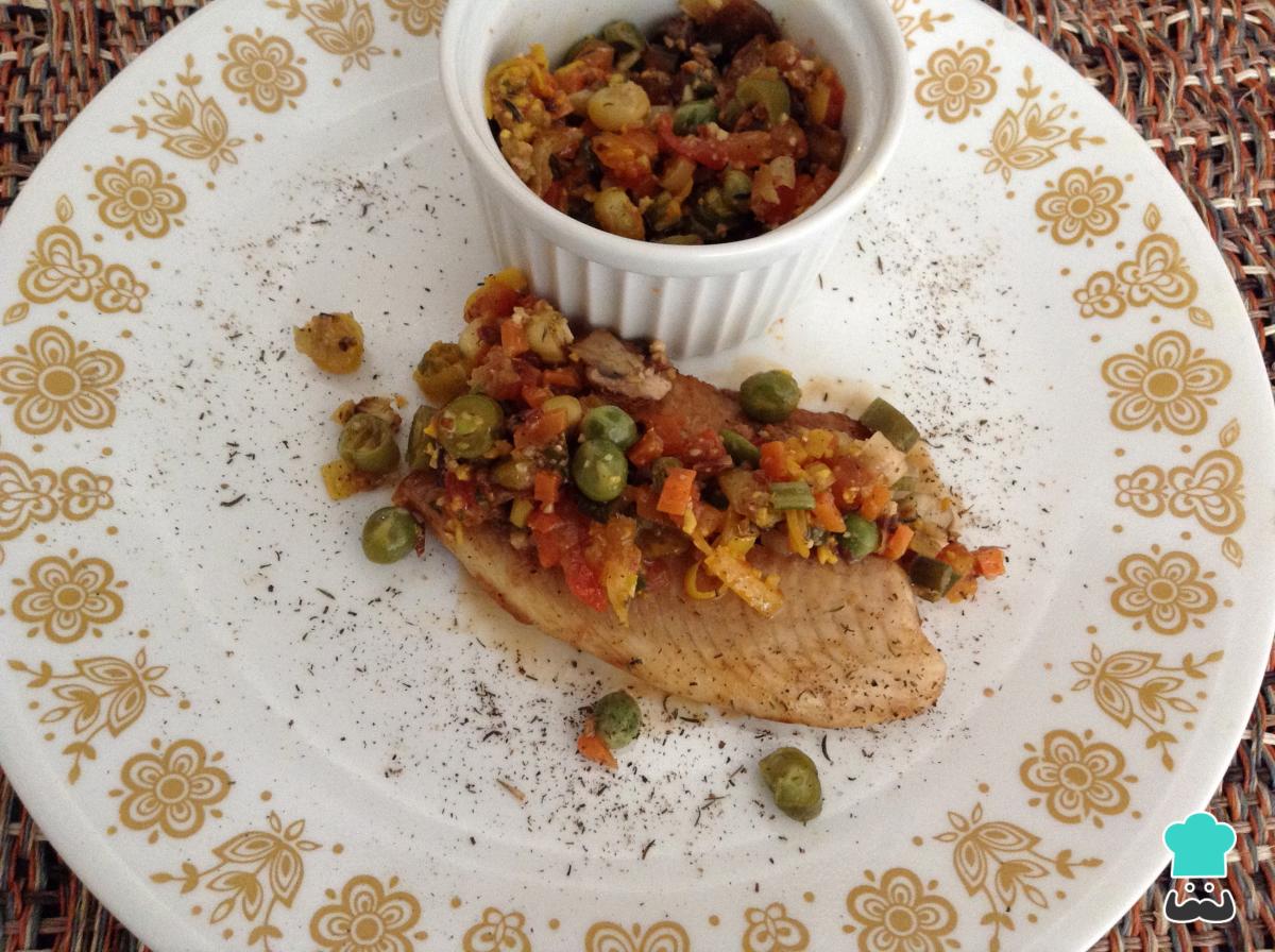 Receta de Dorada al horno con verduras